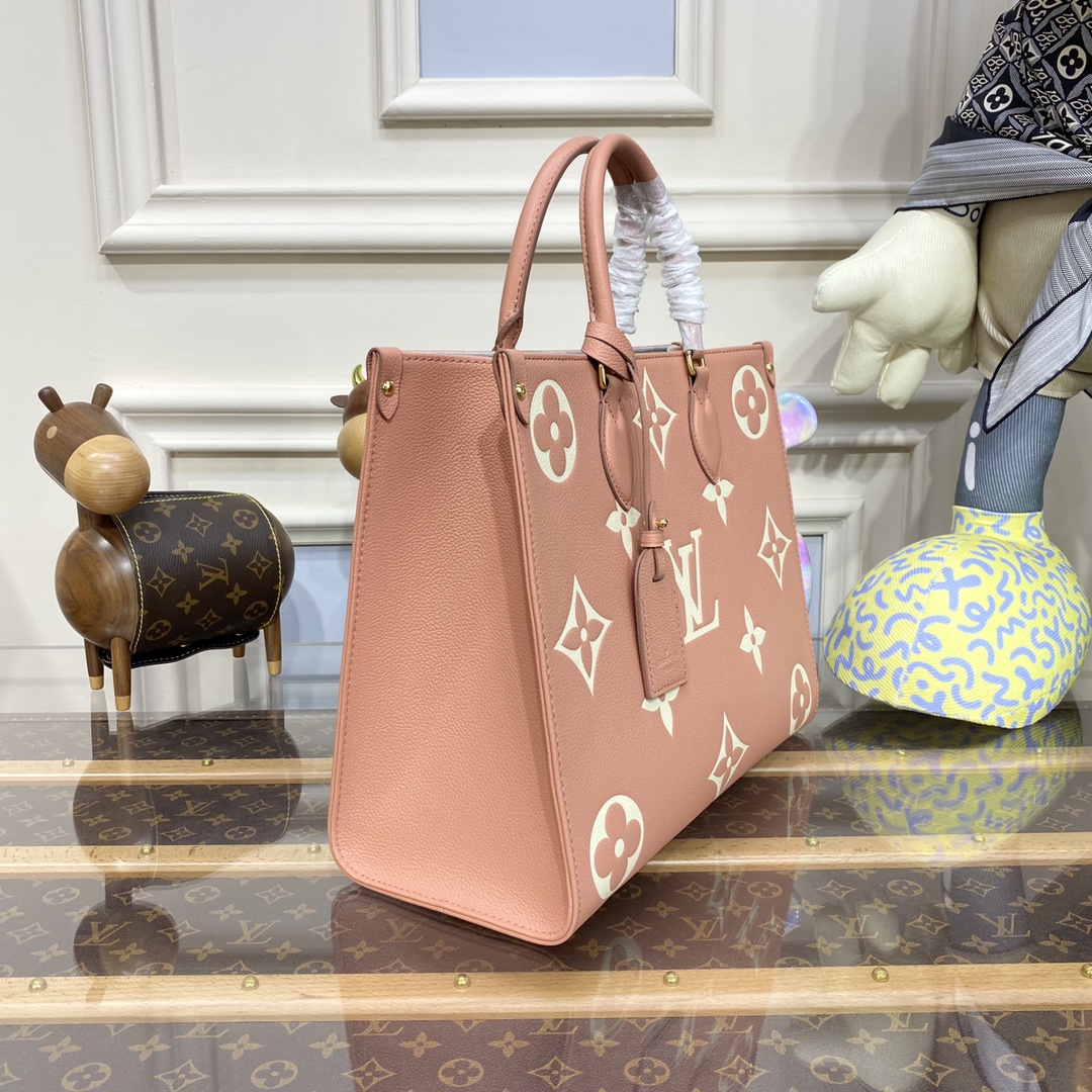 LV OnTheGo MM M45494 Trianon Pink -Cream - 35 x 27 x 14 cm