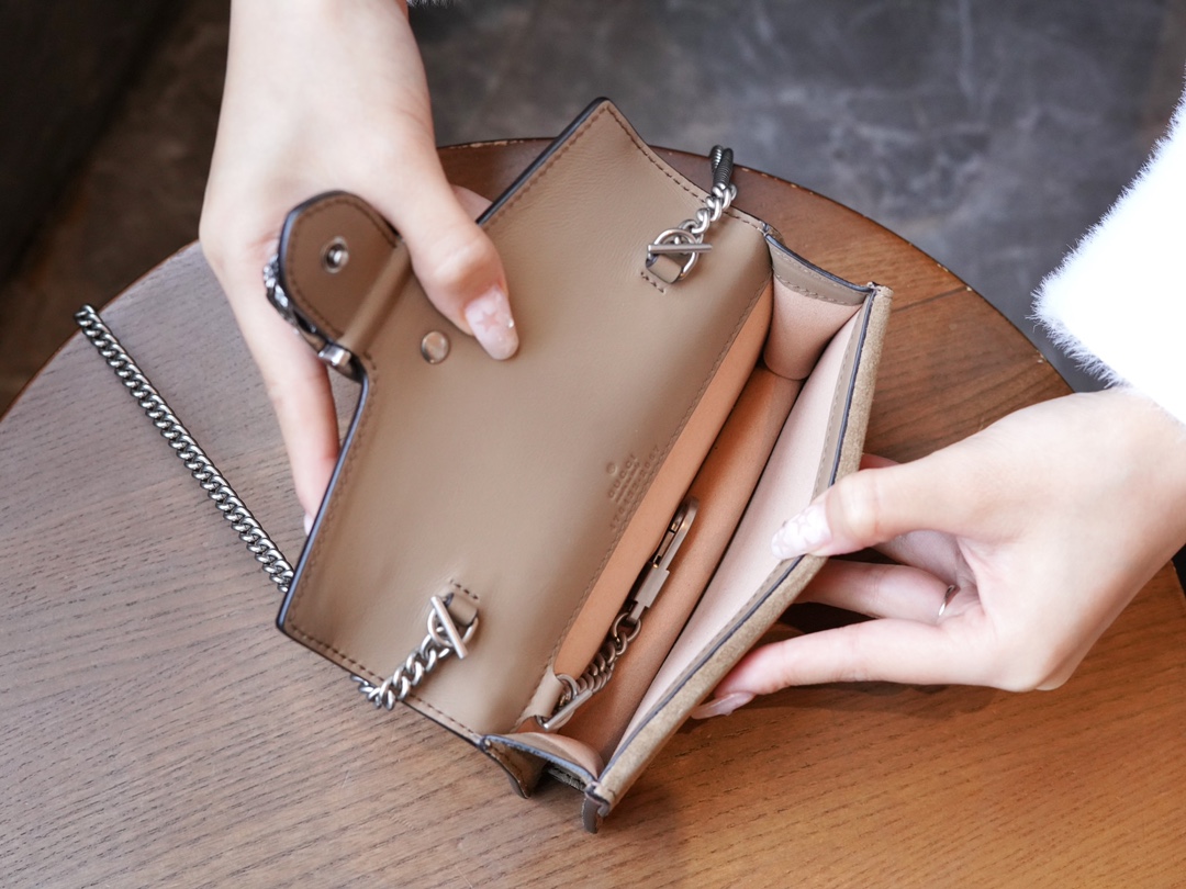 gvc*1 dionysus S*per mini leather bag taupe 476432 - 16.5x10x4cm