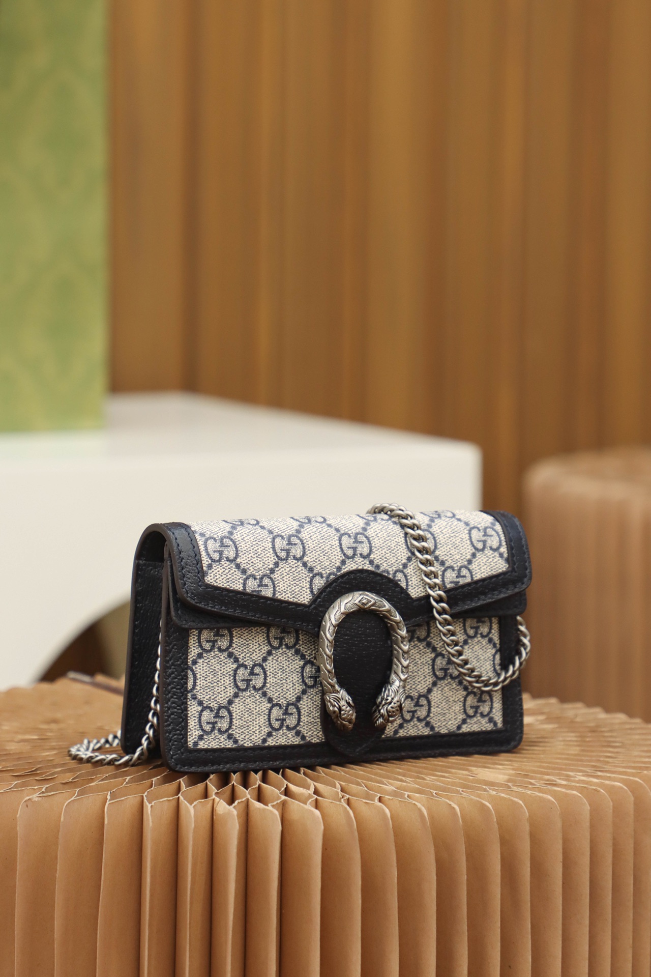 gvc*1 dionysus S*per mini leather bag beige 476432 - 16.5x10x4cm