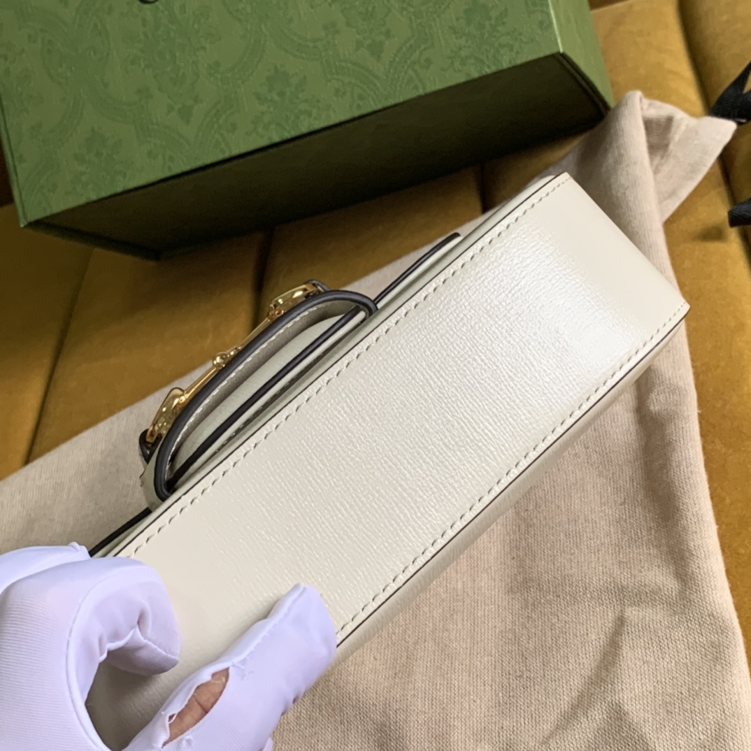 Gvc*1 horsebit 1955 mini bag white 658574 - 20.5x14.5x5cm