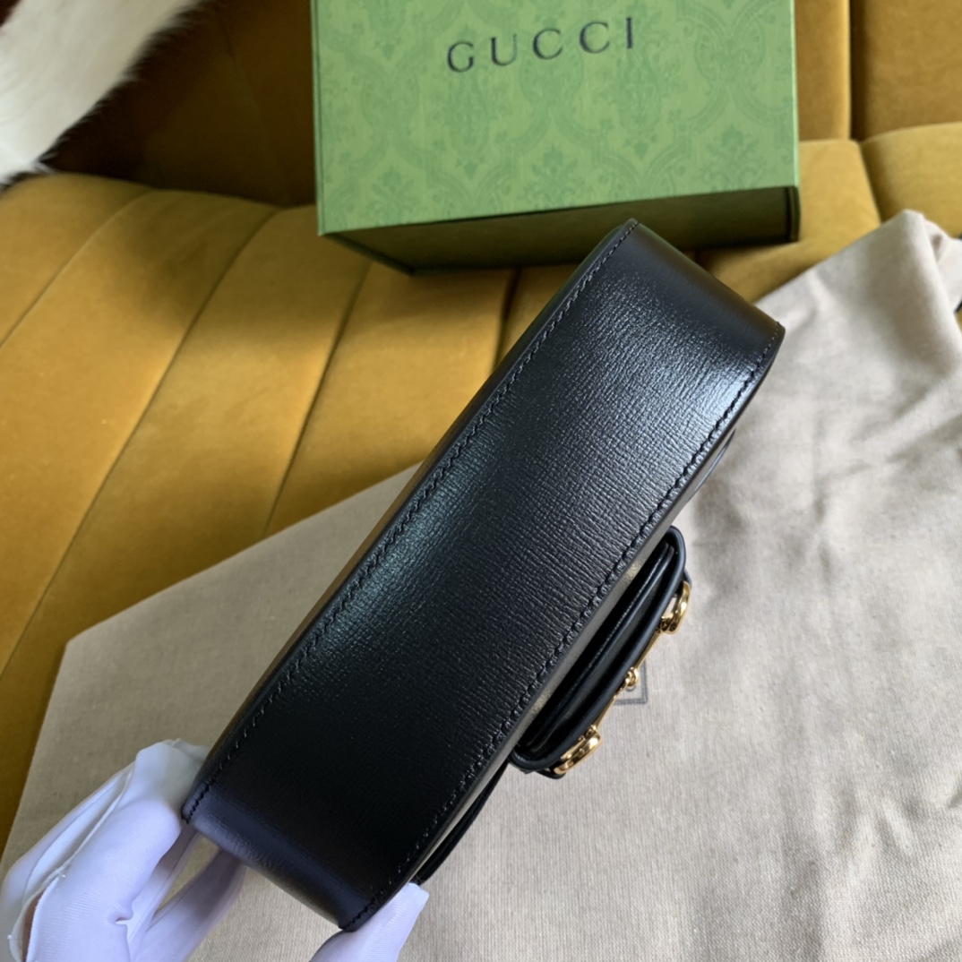 Gvc*1 horsebit 1955 mini bag black 658574 - 20.5x14.5x5cm