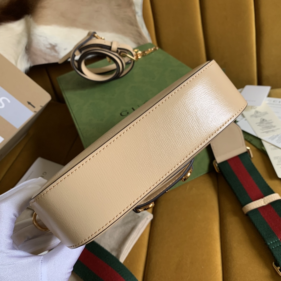 Gvc*1 horsebit 1955 mini bag nude 658574 - 20.5x14.5x5cm