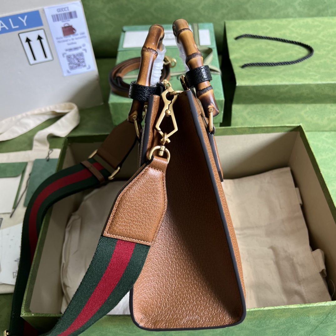 Gvc*1 diana small tote bag cuir leather 702721 - 27 x 24 x 11cm