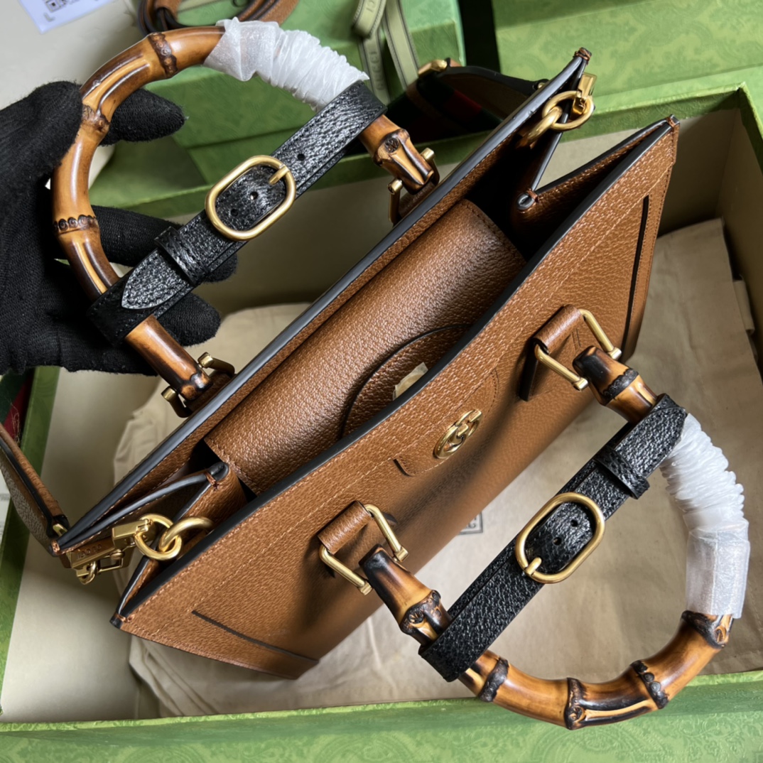 Gvc*1 diana small tote bag cuir leather 702721 - 27 x 24 x 11cm