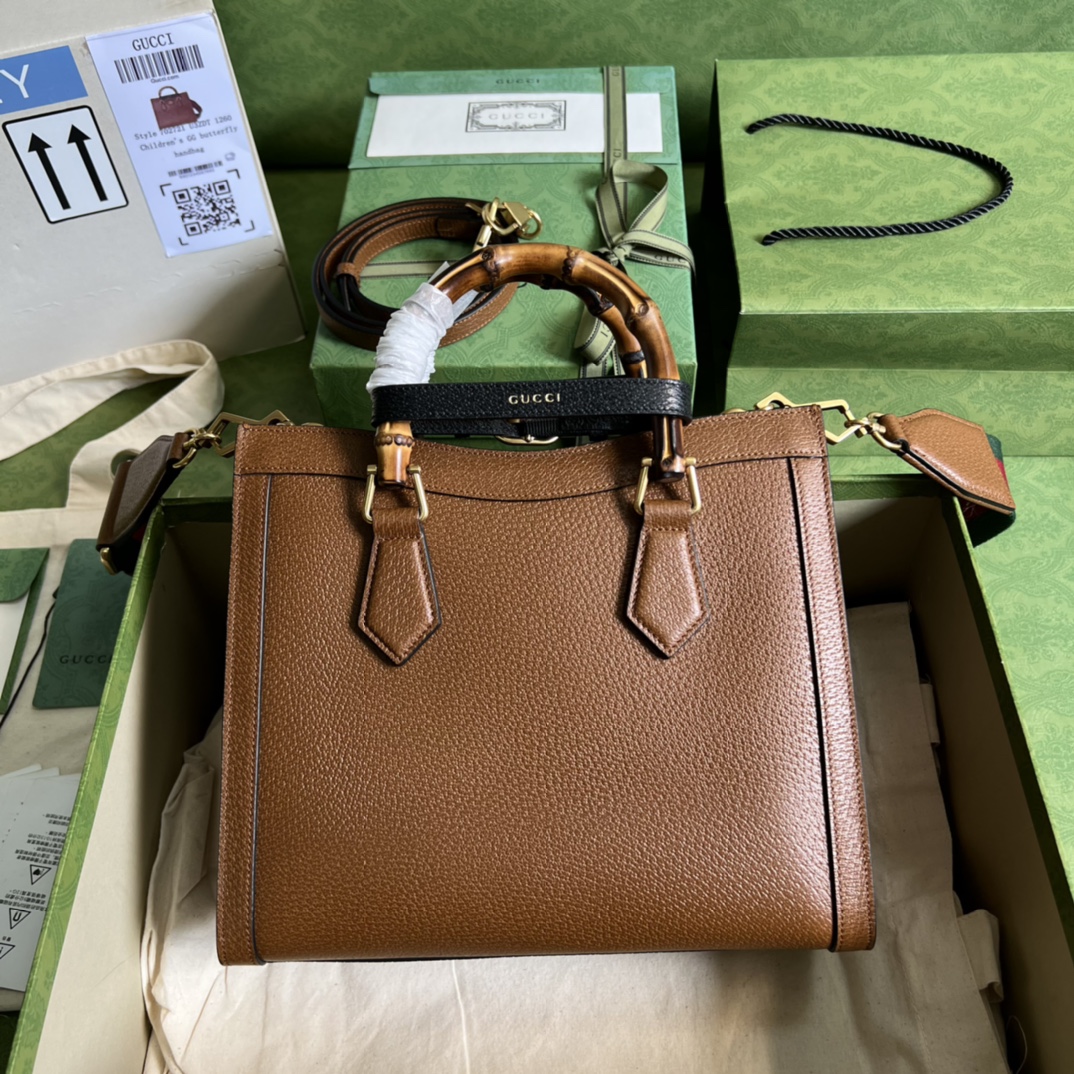 Gvc*1 diana small tote bag cuir leather 702721 - 27 x 24 x 11cm