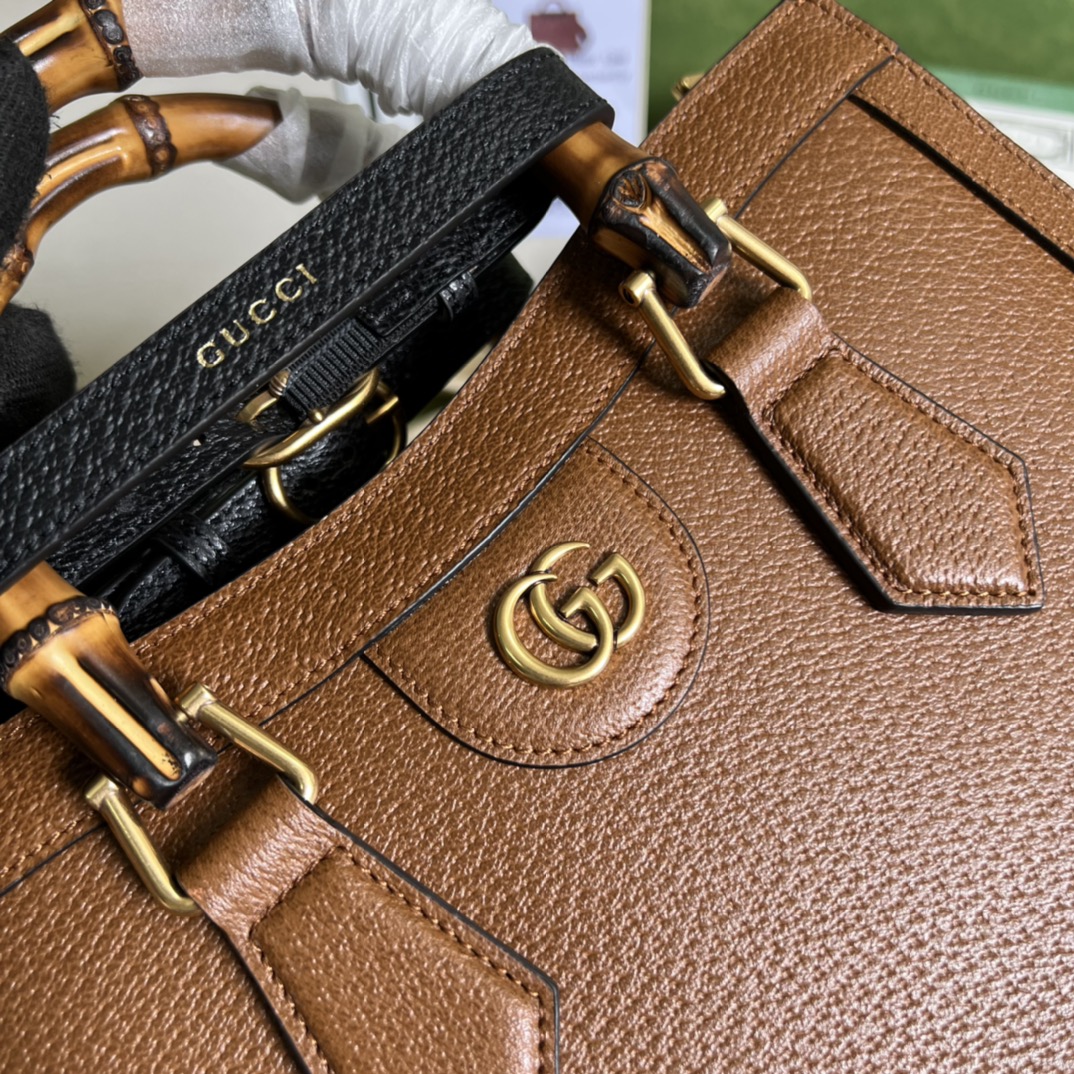 Gvc*1 diana small tote bag cuir leather 702721 - 27 x 24 x 11cm