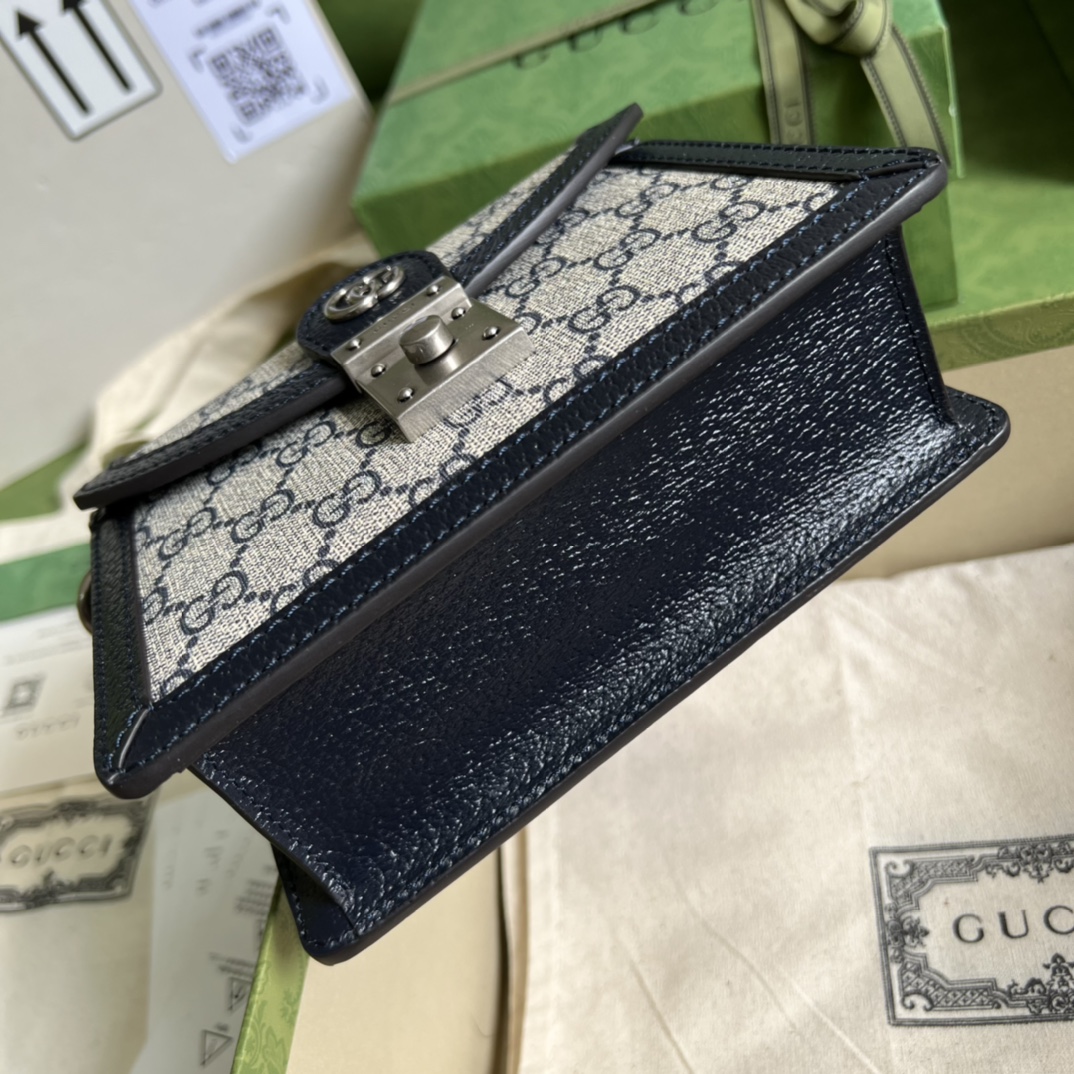 Gvc*1 ophidia gg mini shoulder bag black 696180 - 17.5x13x6cm