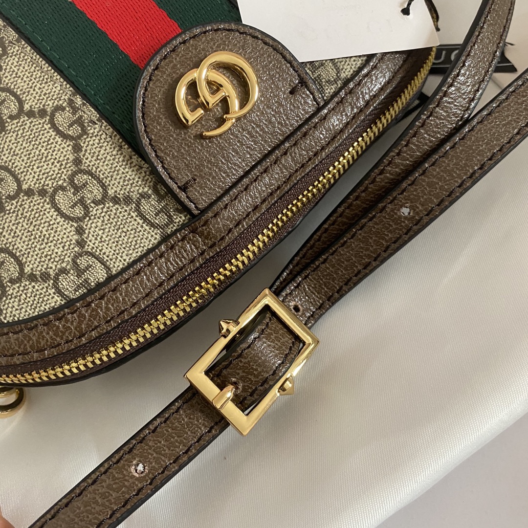 Gvc*1 ophidia small gg shoulder bag brown leather 499621 - 23x19x8cm