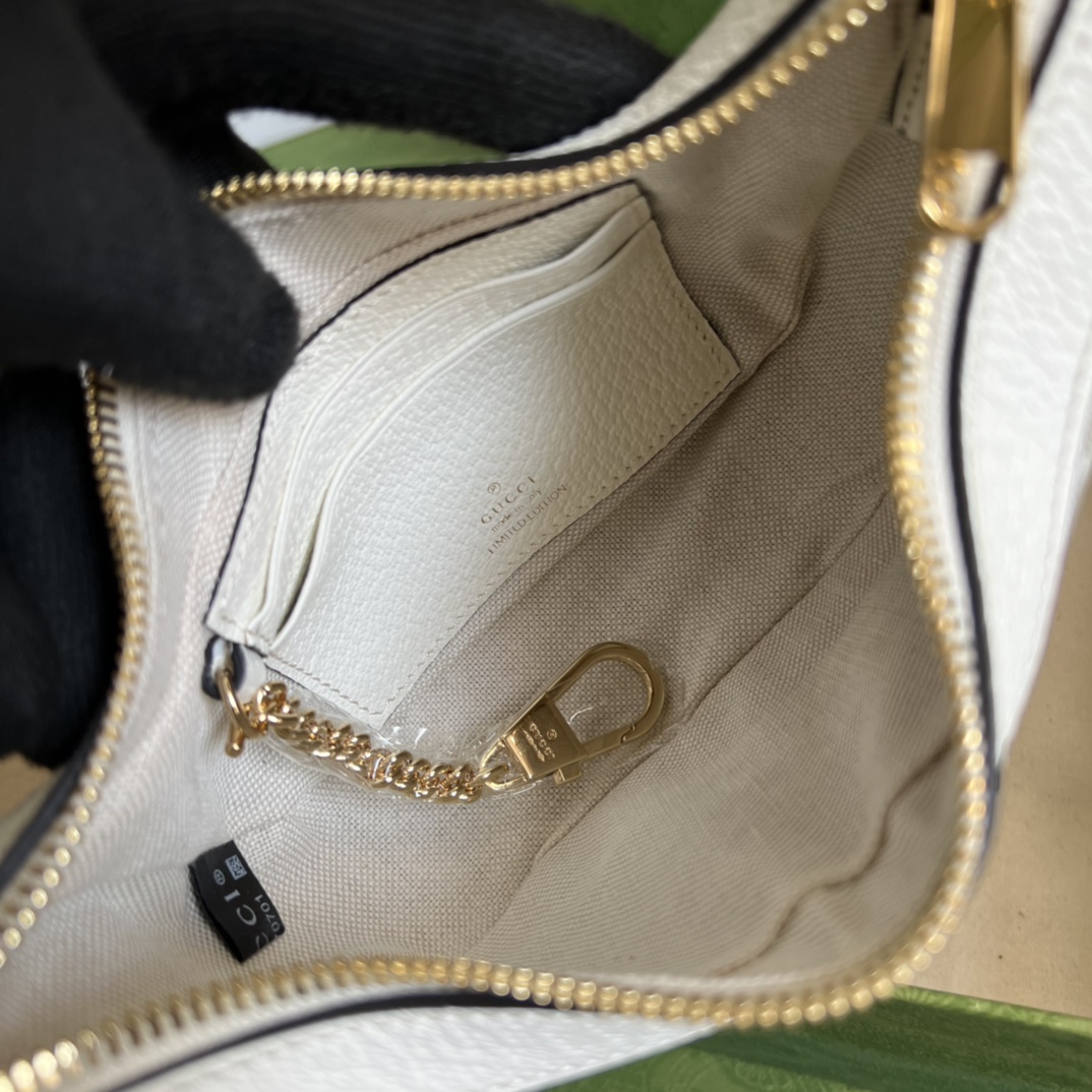 Gvc*1 ophidia gg mini bag white leather 658551 - 20x 15x5cm