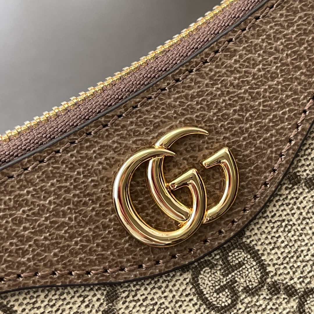 Gvc*1 ophidia small handbag brown leather 735132 - 25 x 15.5 x 6cm