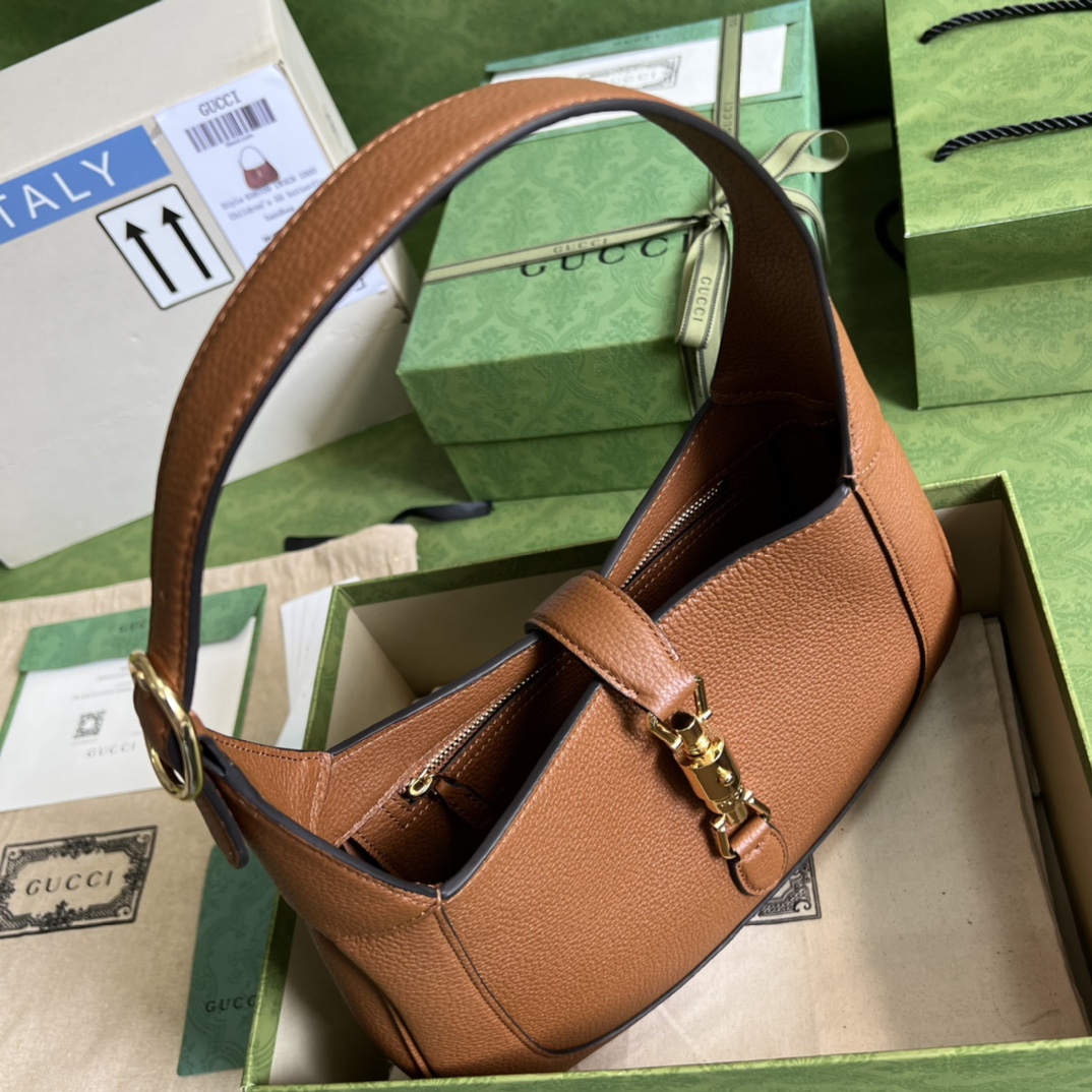 Gvc*1 jackie 1961 small natural grain bag brown 636709- 27.5 x 19 x 4cm